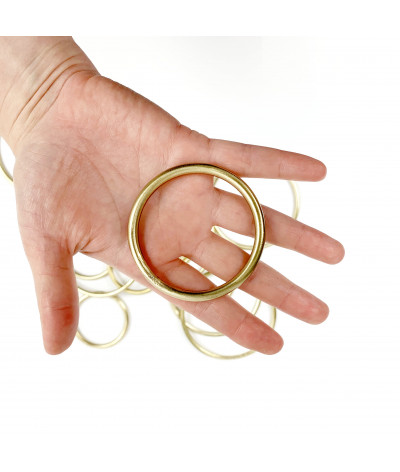 Brass hand-made macrame ring