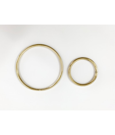 Brass hand-made macrame ring