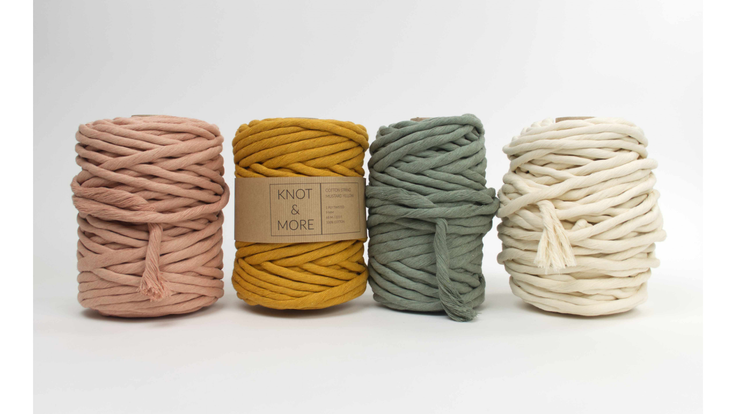 Kolekcja bawełnianych sznurków do makramy "Kolory" Knot and More