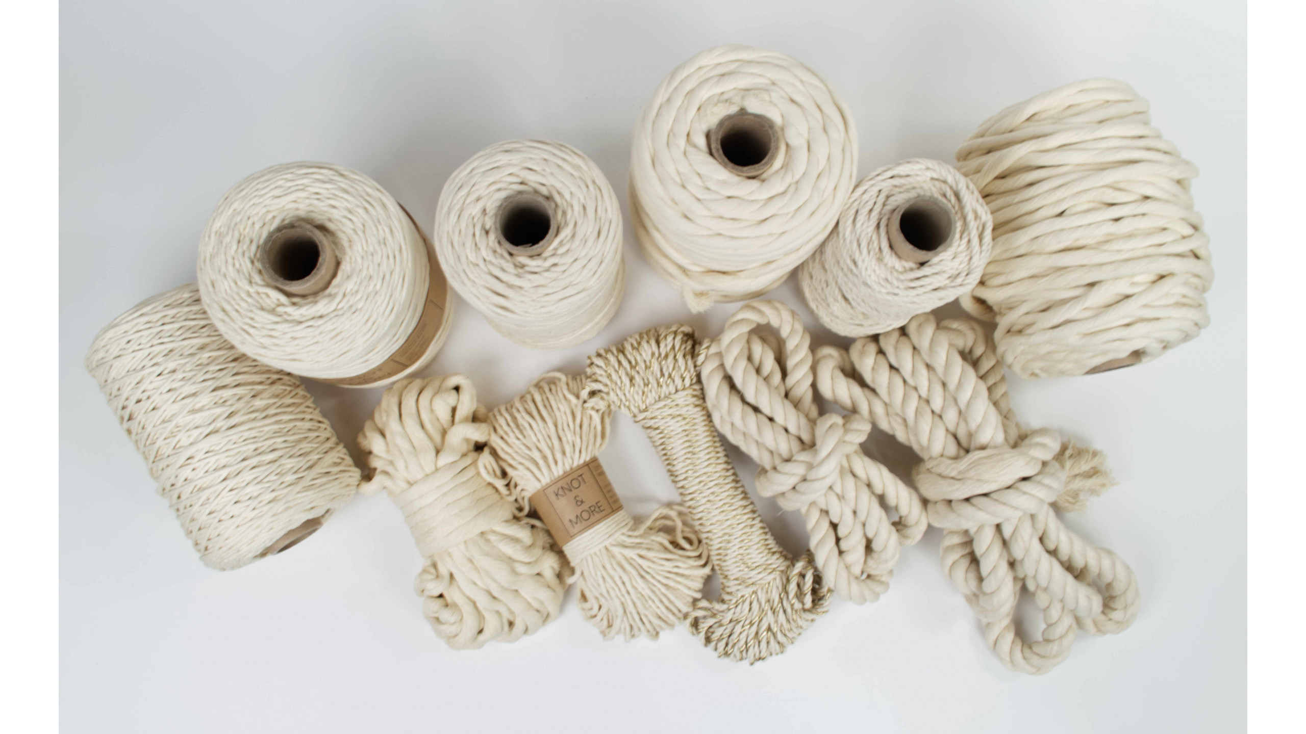 Natural collection of super soft cotton strings.